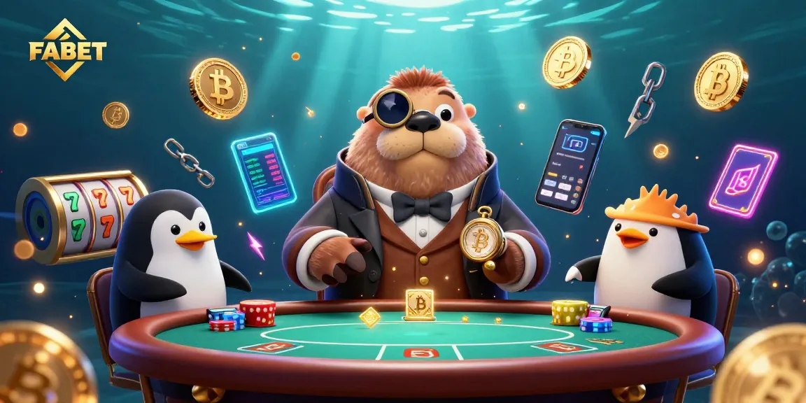 Experience FABET's vibrant underwater poker scene featuring unique characters and captivating game elements.