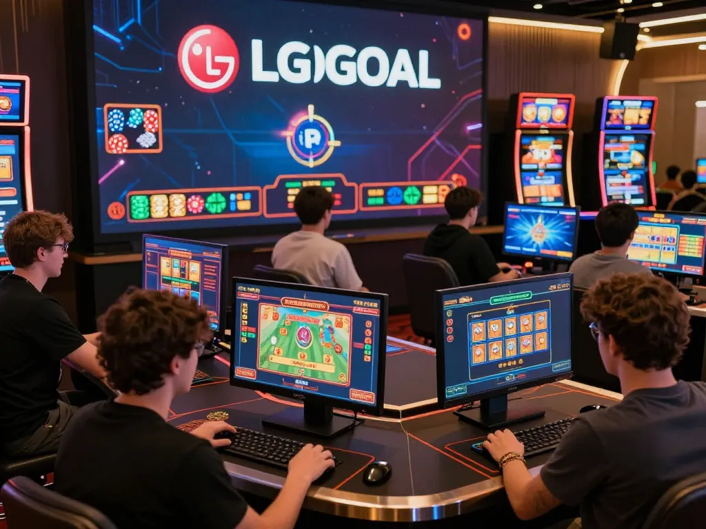 Engaging online gaming scene showcasing LGOGOAL platform with players strategizing for success