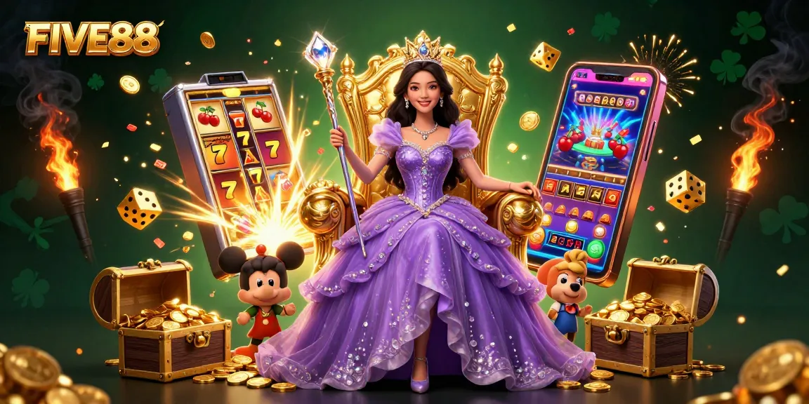 Experience the excitement of FIVE88 with a jackpot explosion and stunning casino visuals.