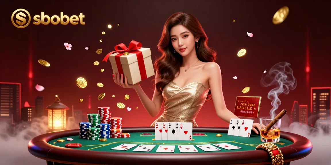 SBOBET offers an engaging casino experience with stunning visuals highlighted by glowing elements.