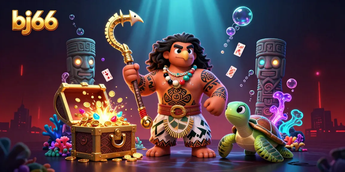 Experience thrilling games at bj66 with a dynamic 3D illustration featuring vibrant casino elements and characters.
