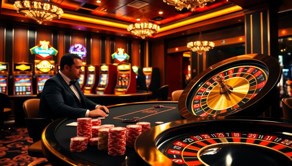 Experience the excitement of 23 win with thrilling poker chips and a vibrant casino atmosphere.