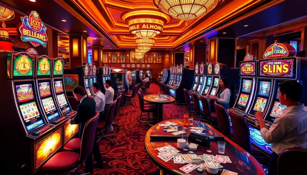 Players enjoying the excitement of slot gacor nekatwin in a luxurious casino setting.