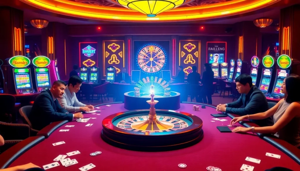 Exciting poker action at https://xx88.contractors/ with dynamic casino visuals and glowing roulette wheel.