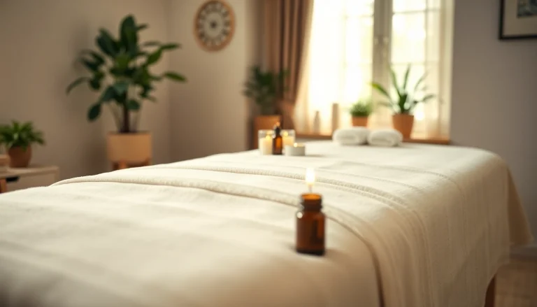 Enjoying a peaceful 평택출장마사지 experience in a calm home setting, featuring professional massage essentials.