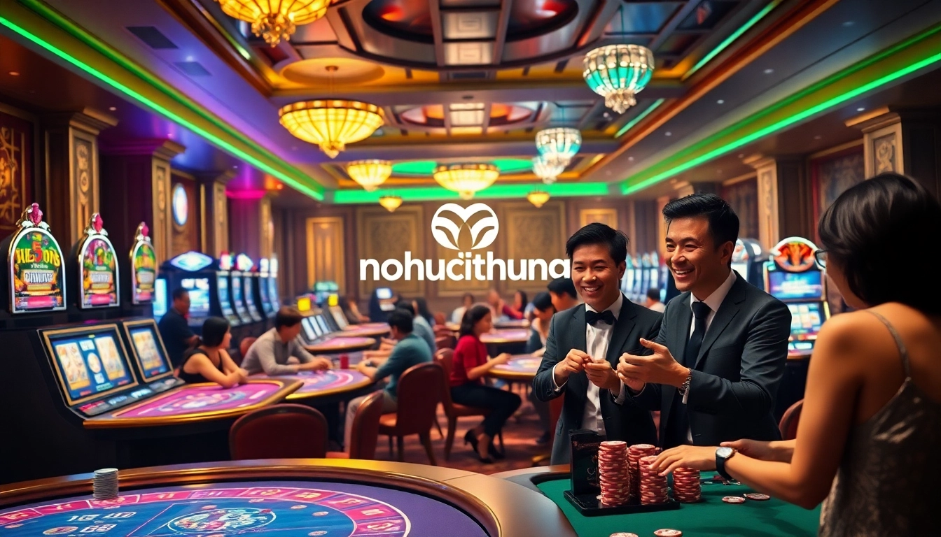 Nohudoithuong casino experience showcasing thrilled players at luxurious tables.