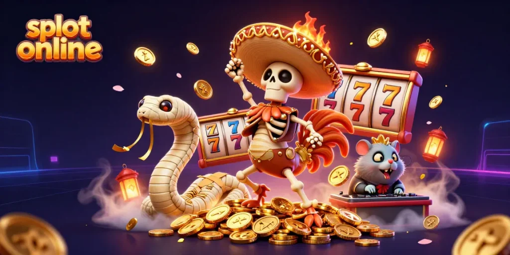 Menangi slot online dengan karakter menarik sambil merayakan jackpot dan keseruan permainan!